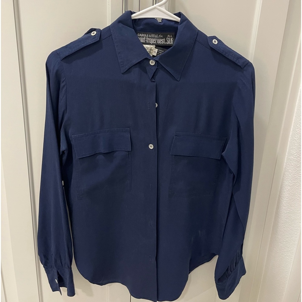 CAROLE LITTLE Silk Shirt Vintage